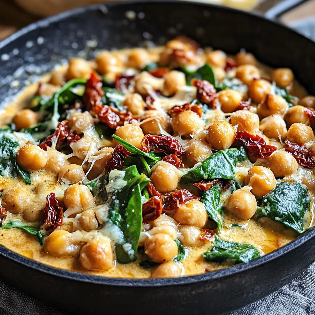 Cremige Kichererbsen Pfanne