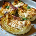 Gebackener Spitzkohl auf Tahini-Joghurt