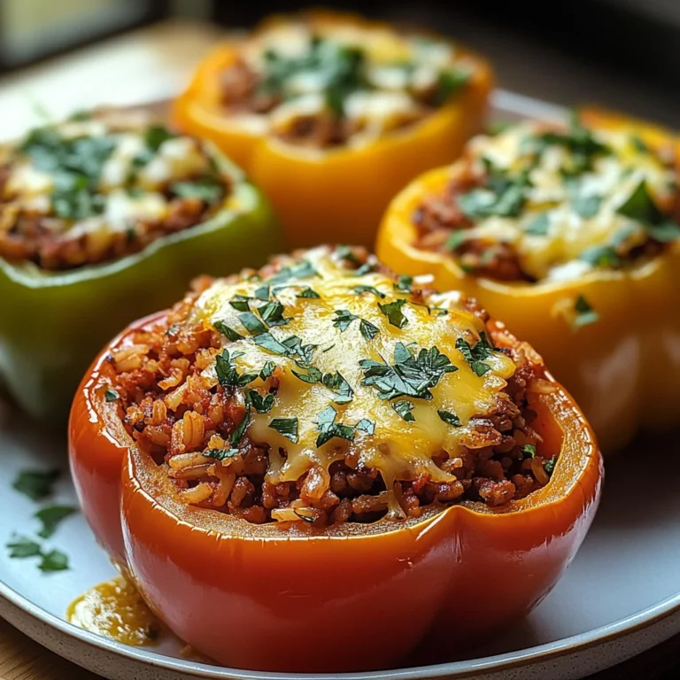 Gefüllte Paprikaschoten mit rotem Reis