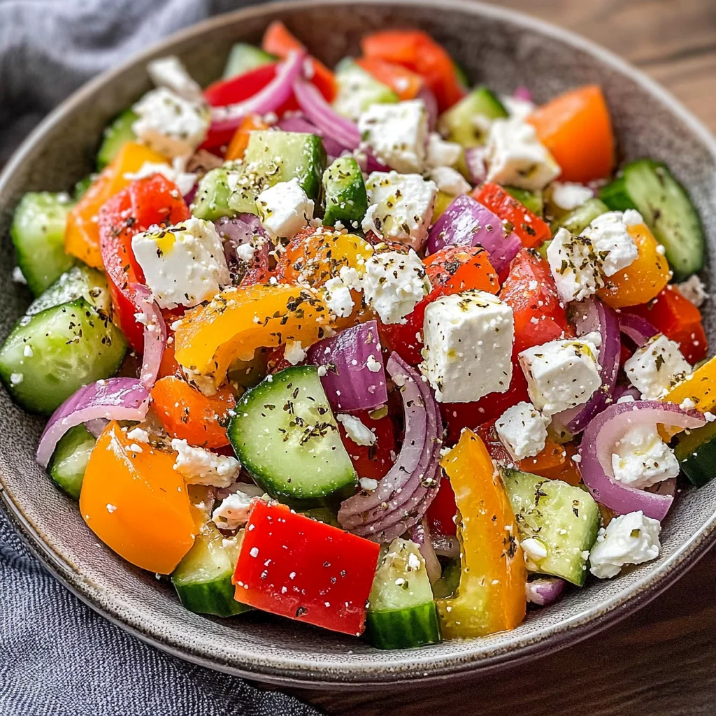 Griechischer Bauernsalat (einfaches Salat Rezept)
