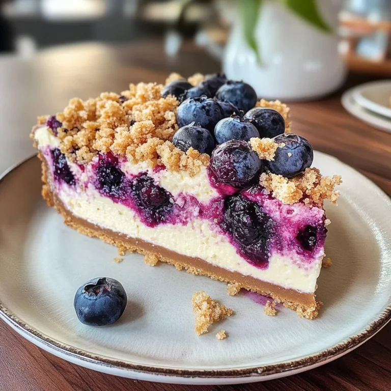 Käsekuchen mit Heidelbeeren und Streusel