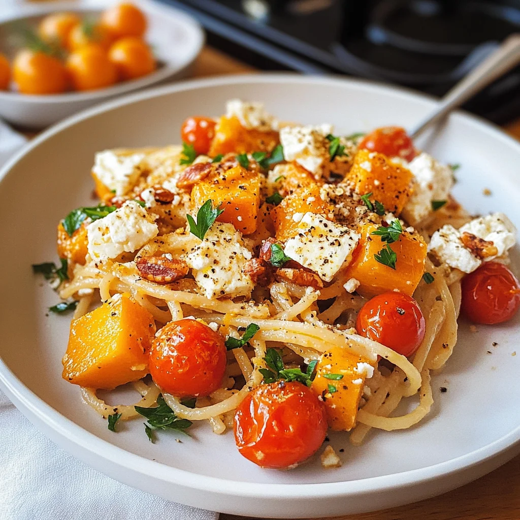 Kürbis-Feta-Pasta