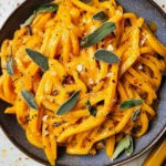 Kürbis-Scherennudeln mit Salbei, Knoblauch und Chili