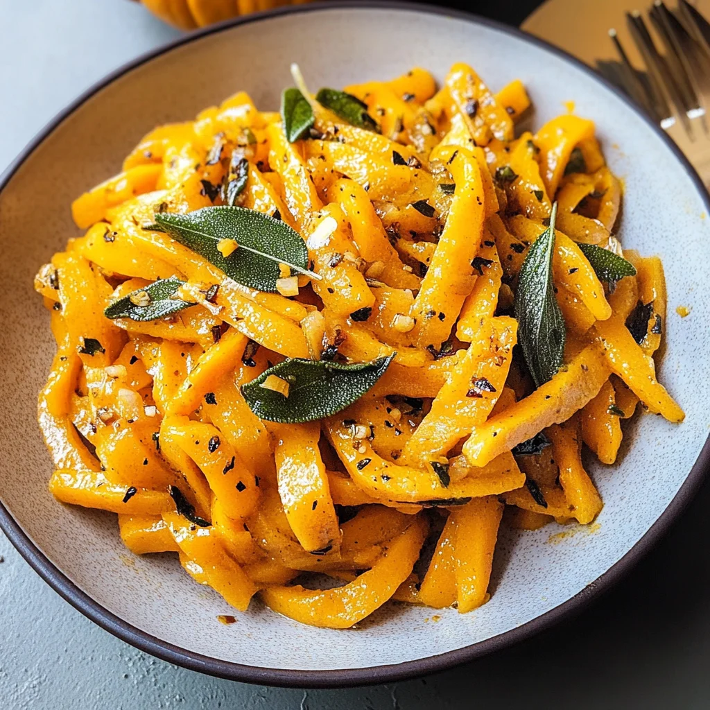 Kürbis-Scherennudeln