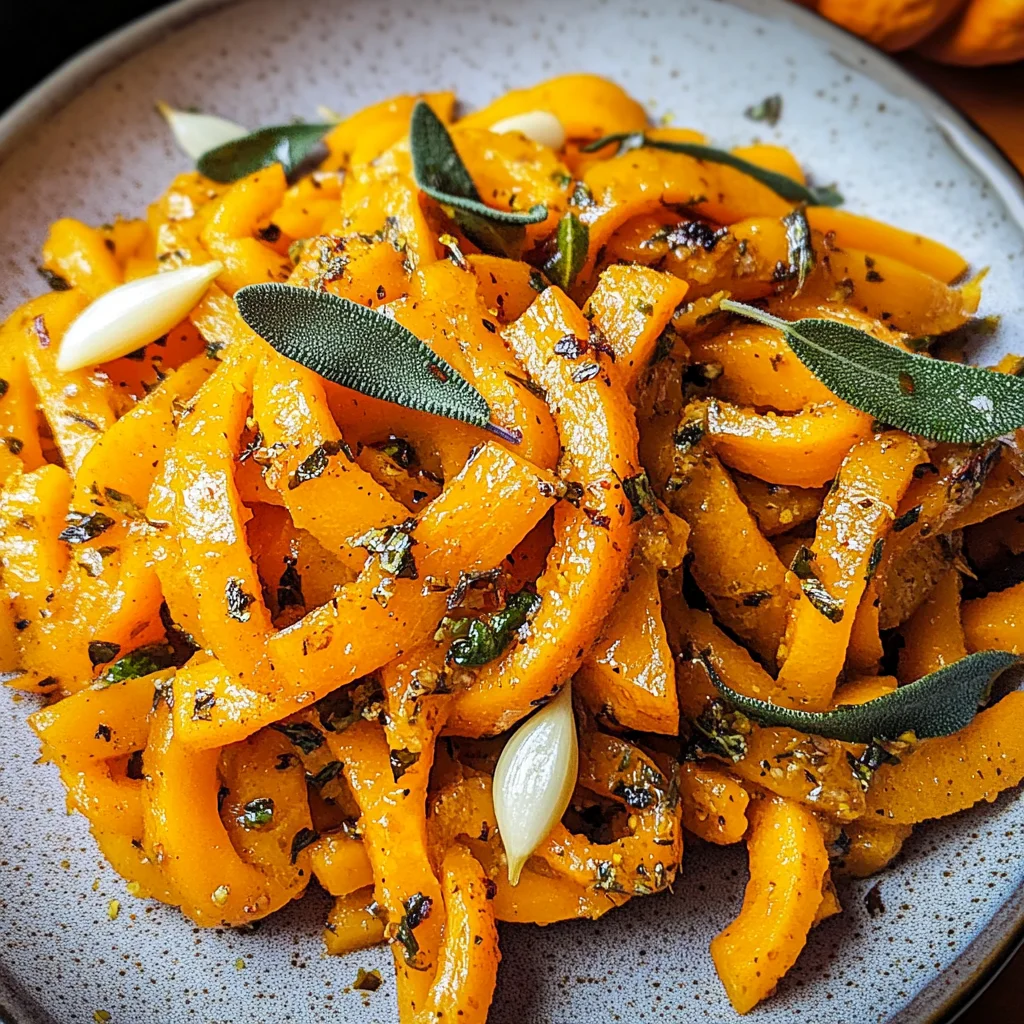 Kürbis-Scherennudeln