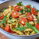 Nudelsalat mit Pesto & Rucola (ohne Mayo)