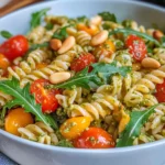 Nudelsalat mit Pesto & Rucola (ohne Mayo)