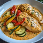 Paprika-Zucchini-Sahne-Hähnchen