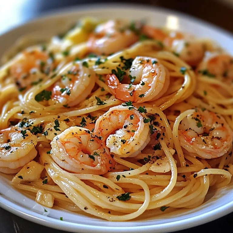 Pasta mit Garnelen und Knoblauch