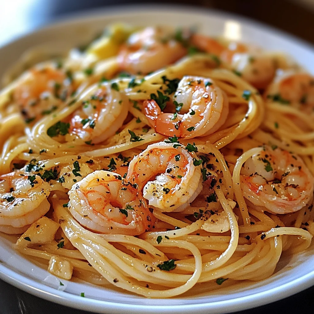 Pasta mit Garnelen und Knoblauch