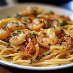 Pasta mit Garnelen und Knoblauch