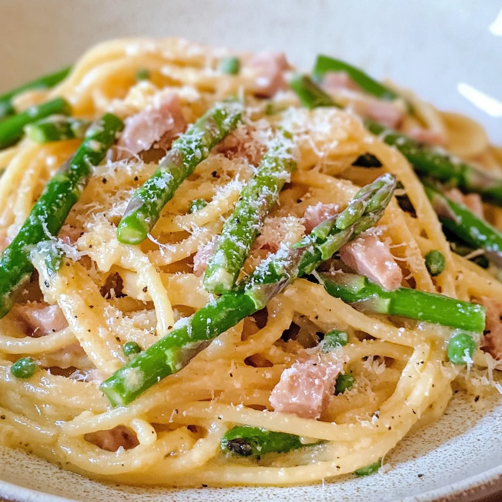 Pasta mit grünem Spargel