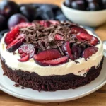 Pflaumentorte mit Schokoboden