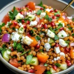 Rote Linsen Salat Orientalisch mit Feta