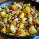 Spitzkohl-Kartoffel-Pfanne mit Hackfleisch