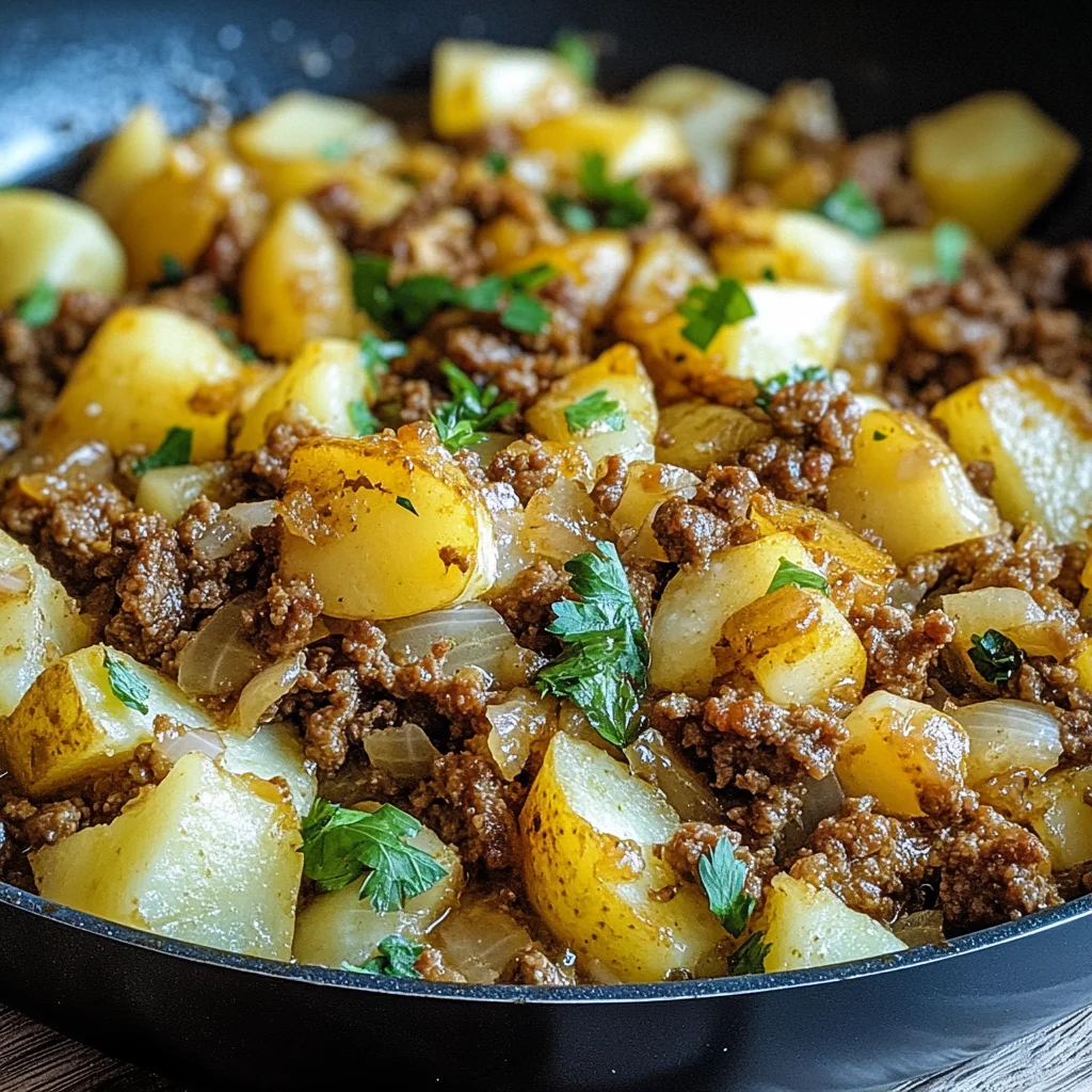 Spitzkohl-Kartoffel-Pfanne mit Hackfleisch