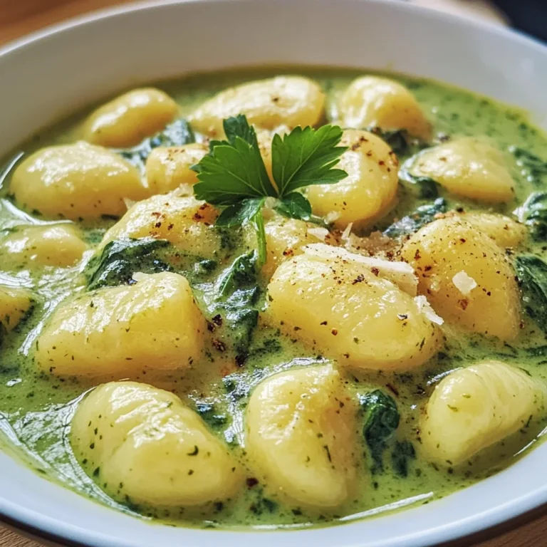 Vegane Gnocchi mit cremiger Spinatsauce