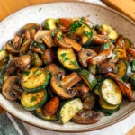 Würzige Pilz-Zucchini-Pfanne: schnell & einfach