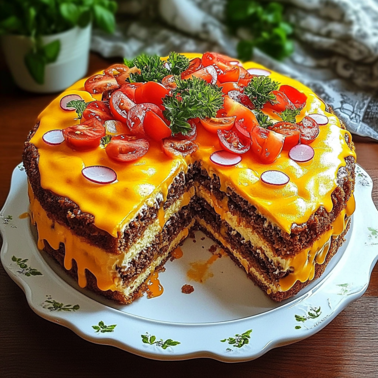 Cheeseburger-Torte: Das perfekte Festessen für alle!
