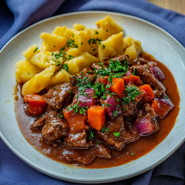 Einfaches Rindergulasch mit Paprika und Möhren: Schnell &…