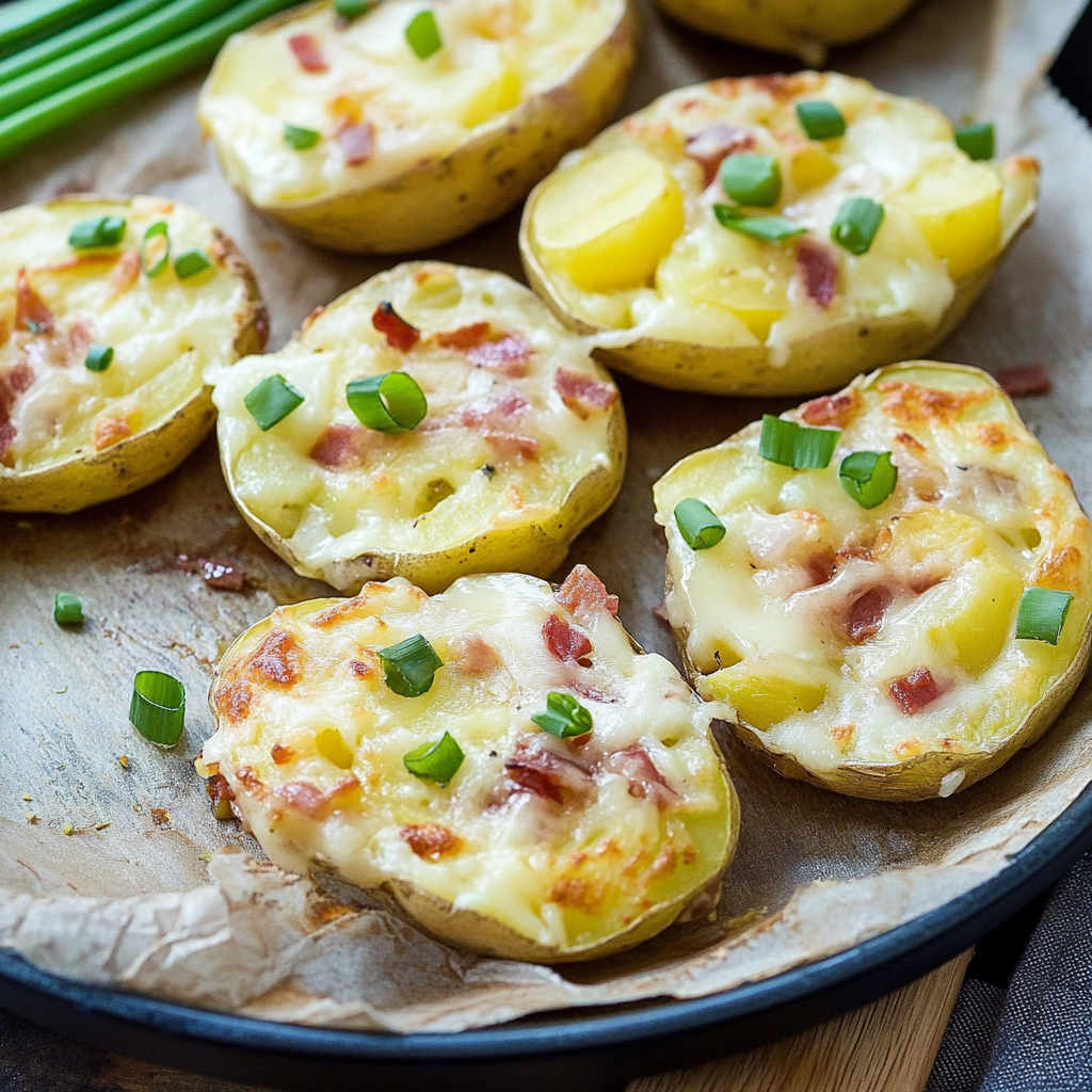 Köstliche Gefüllte Kartoffeln nach Flammkuchen Art