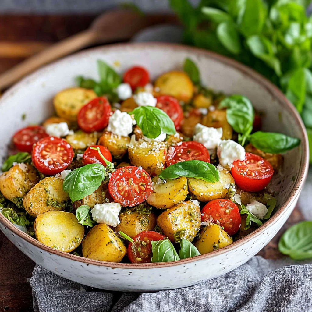 Himmlischer Kartoffelsalat – Mediterran mit Pesto Rezept
