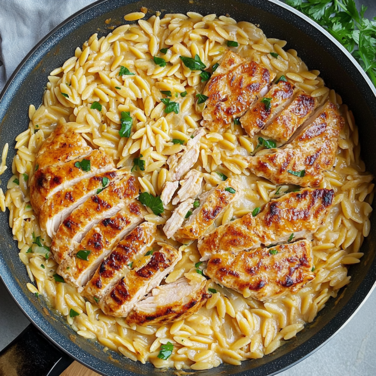 Entdecke das Geheimnis: One Pot Orzo Pasta mit Hähnchen