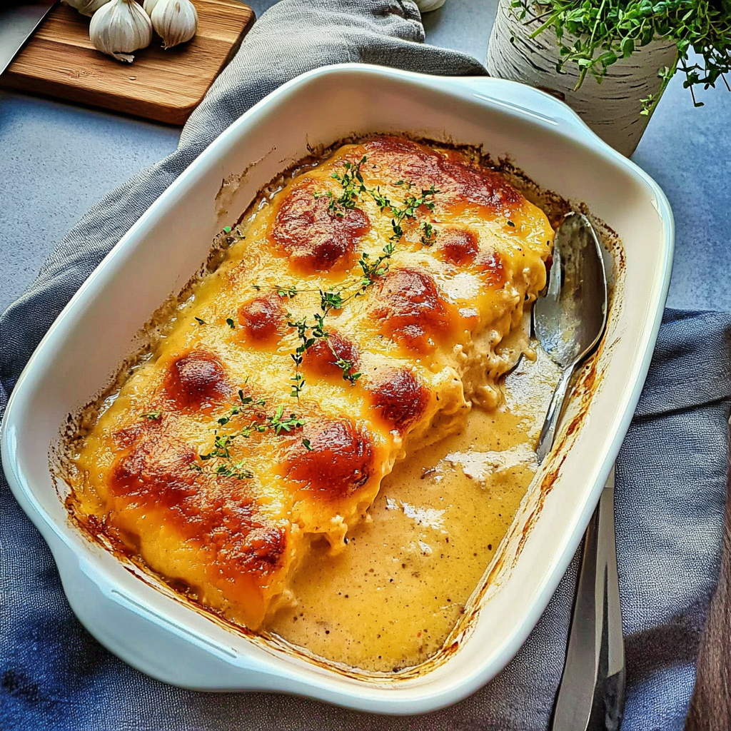 Verführerisches Zwiebel-Sahne-Hähnchen für die Familie