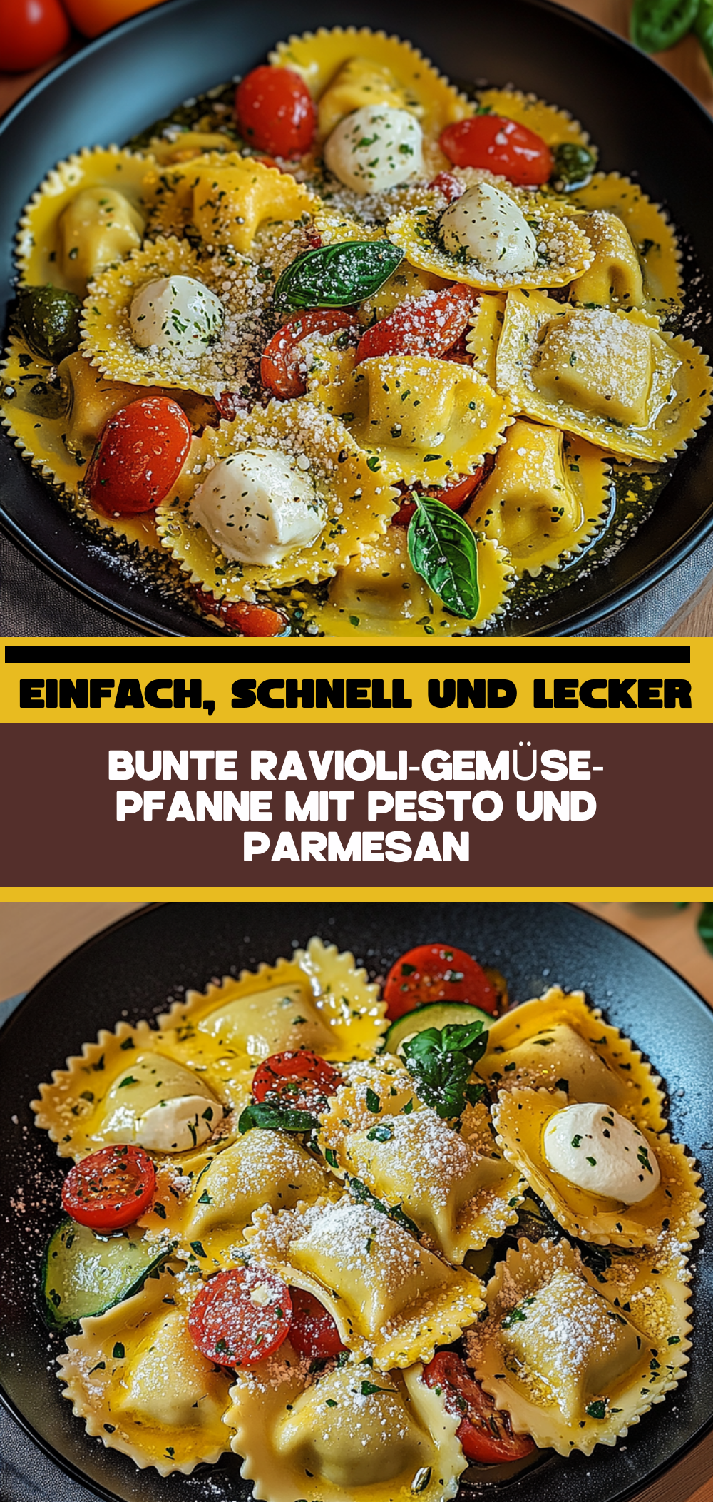 Bunte Ravioli-Gemüse-Pfanne