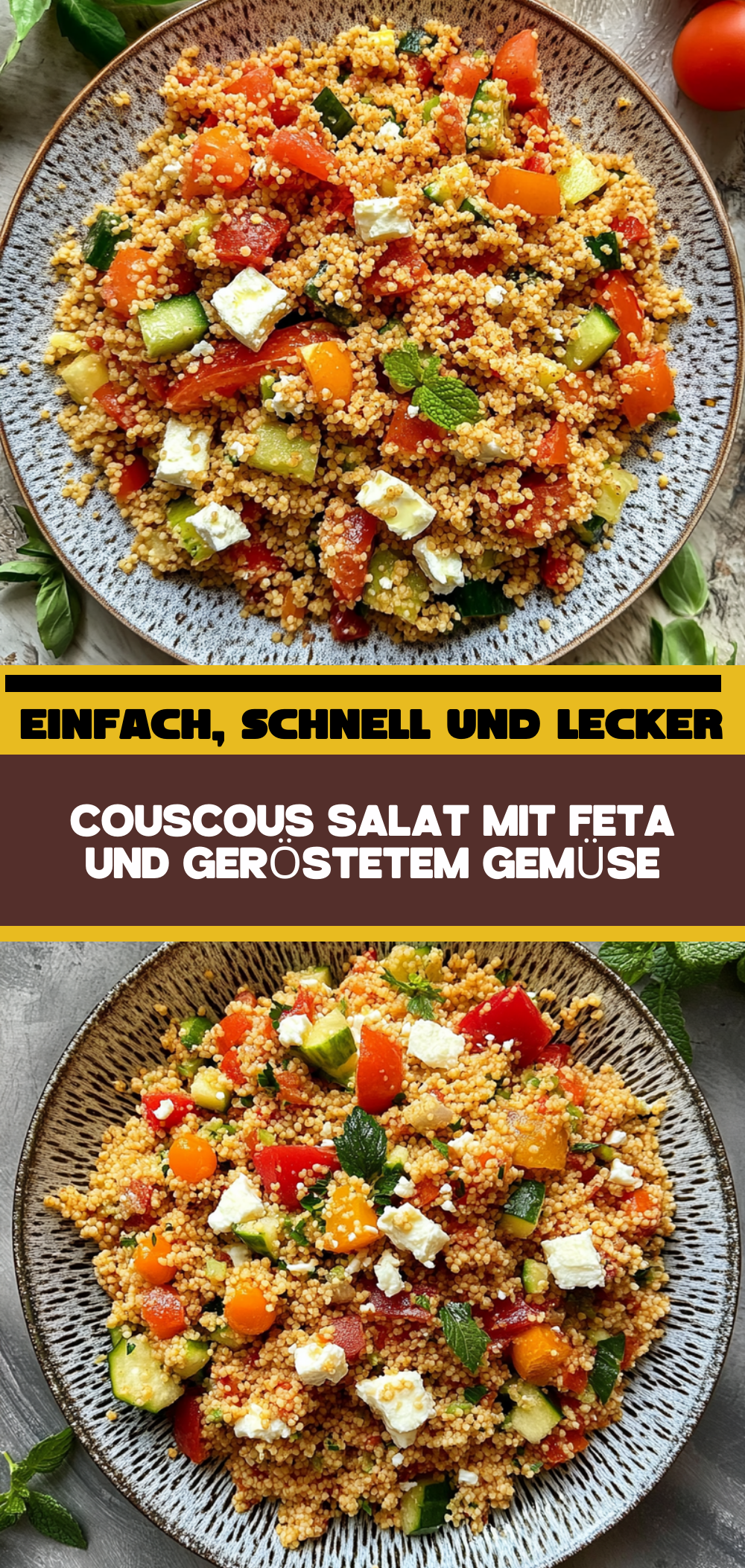 Couscous Salat mit Feta