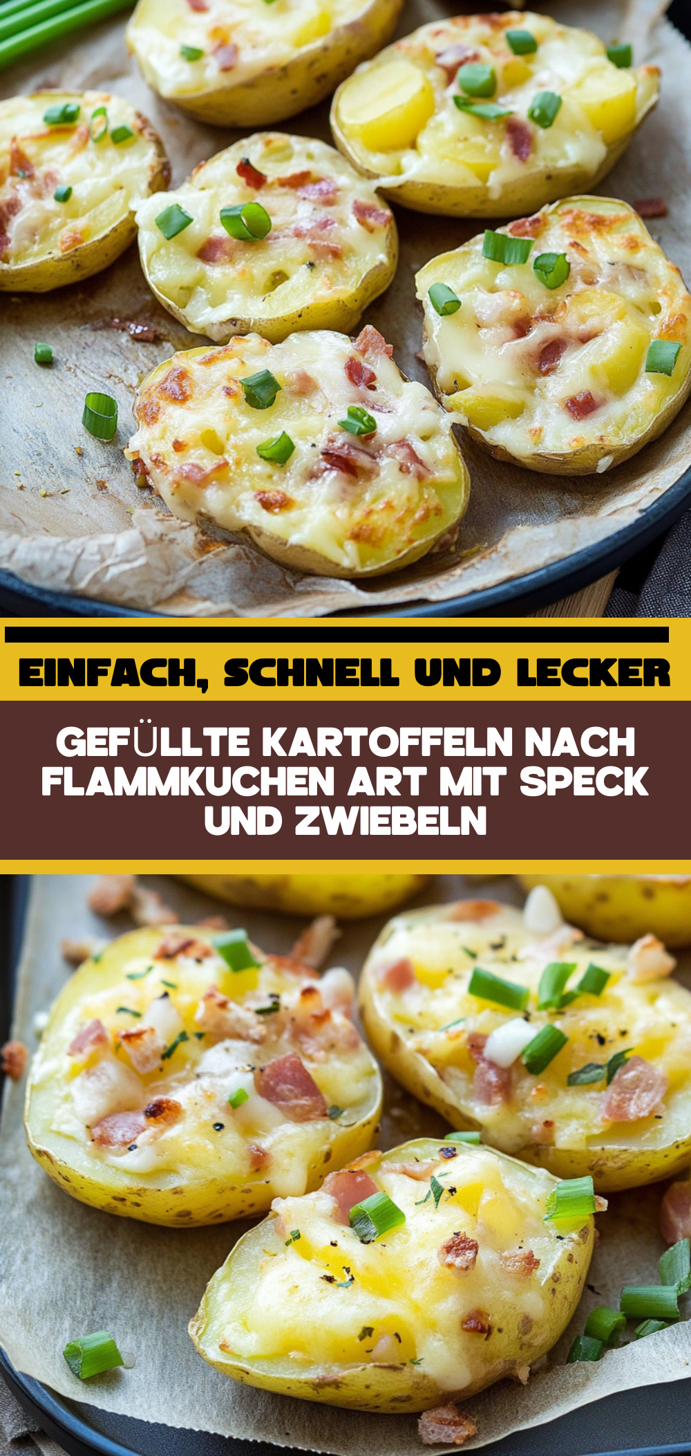 Gefüllte Kartoffeln nach Flammkuchen Art