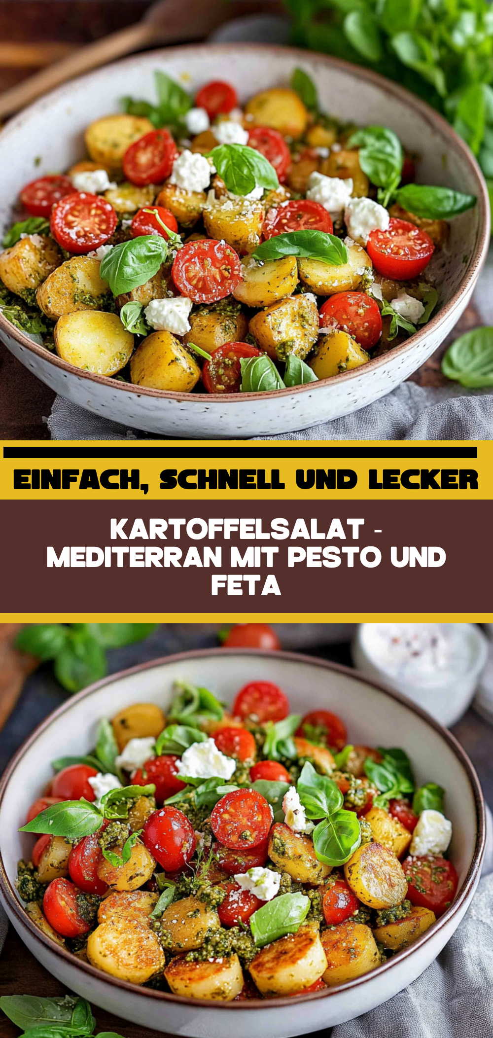 Kartoffelsalat - mediterran mit Pesto