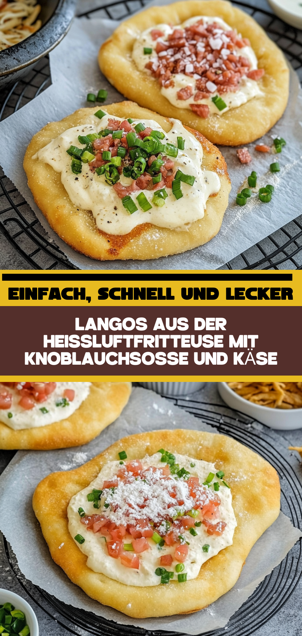 Langos aus der Heißluftfritteuse