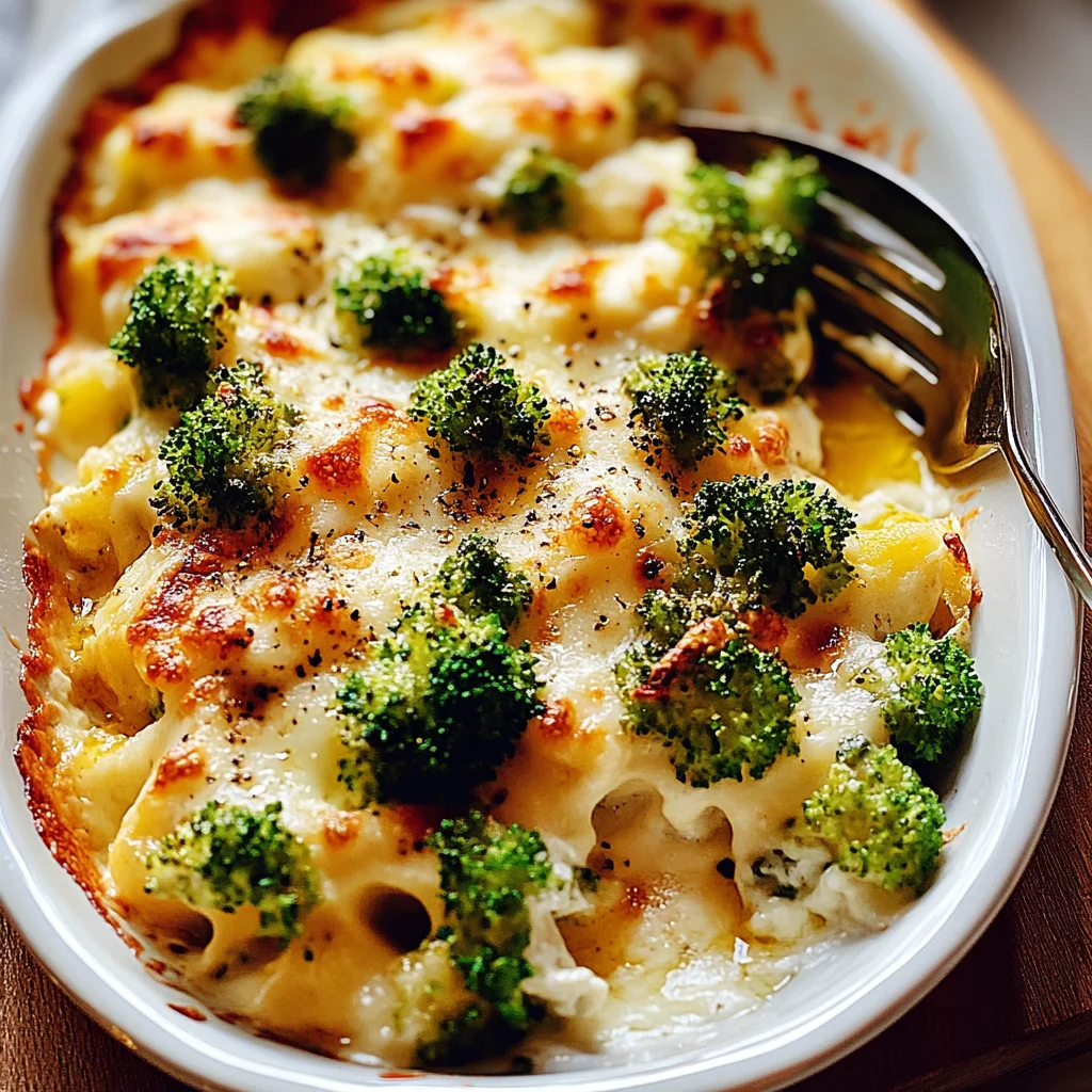 Brokkoli Hähnchen Auflauf mit Frischkäse und Mozzarella: …