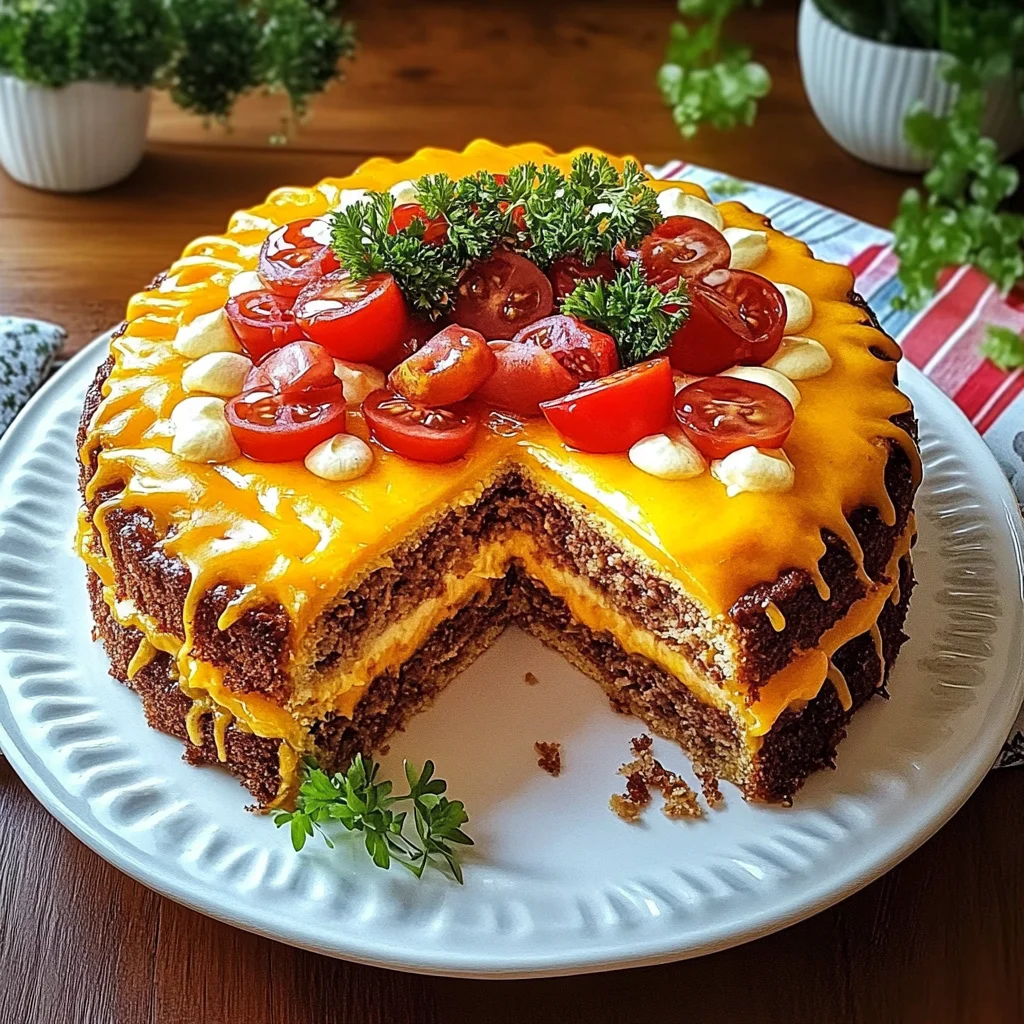 Cheeseburger-Torte: Das perfekte Festessen für alle!