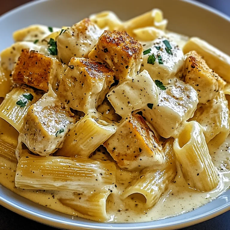 Cremiges Knoblauchbutter-Huhn: Ein Genuss mit Rigatoni
