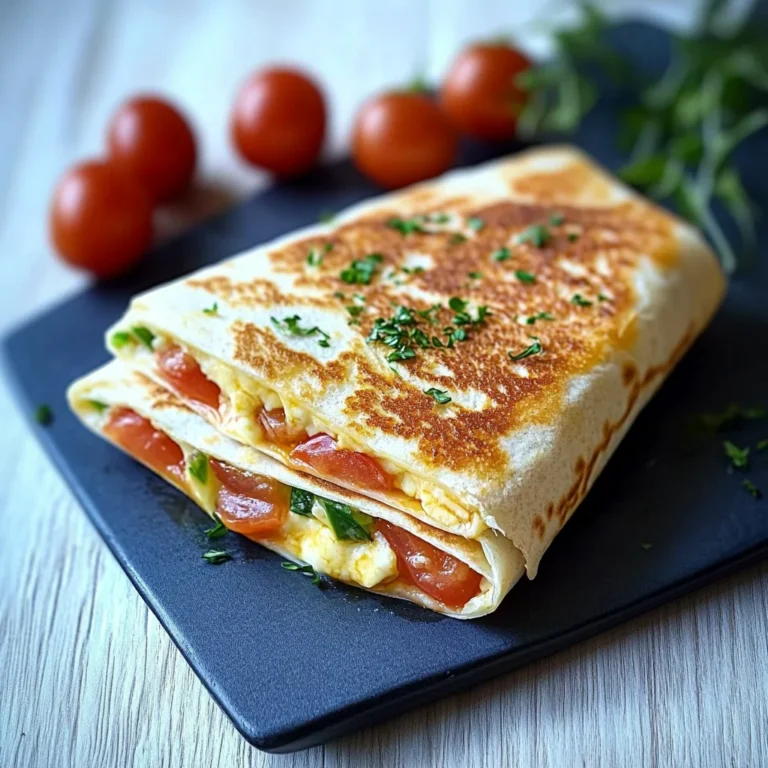 Frühstückswrap mit Ei, Käse und Tomaten: Herzhaft lecker!