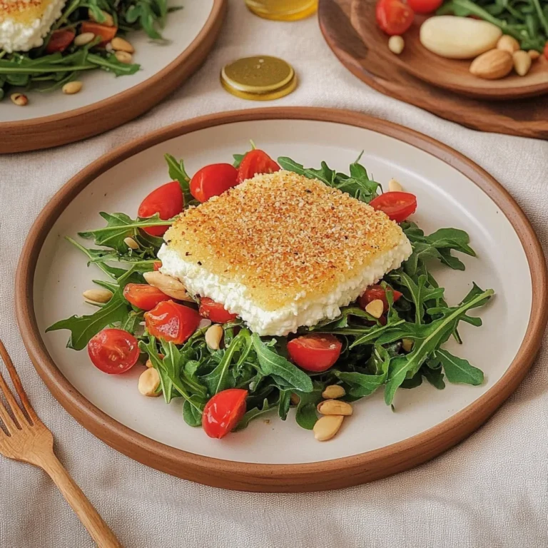 Gebackener Feta auf Rucolasalat: Erfrischend und Herzhaft