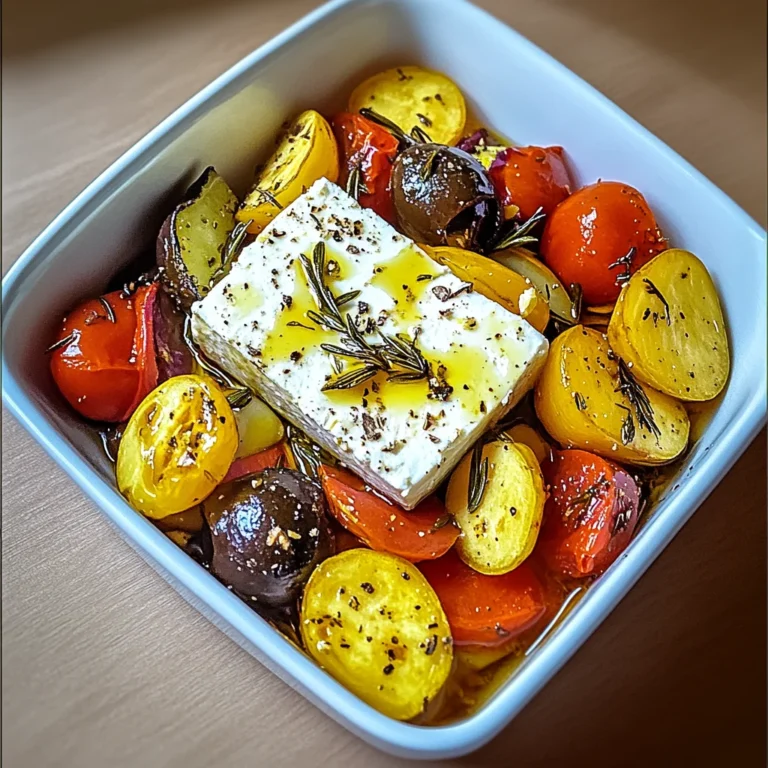 Gebackener Feta auf mediterranem Gemüse: Lecker und leicht