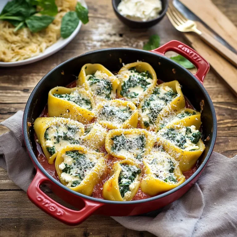 Gefüllte Muschelnudeln mit Ricotta und Spinat: Cremig lecker