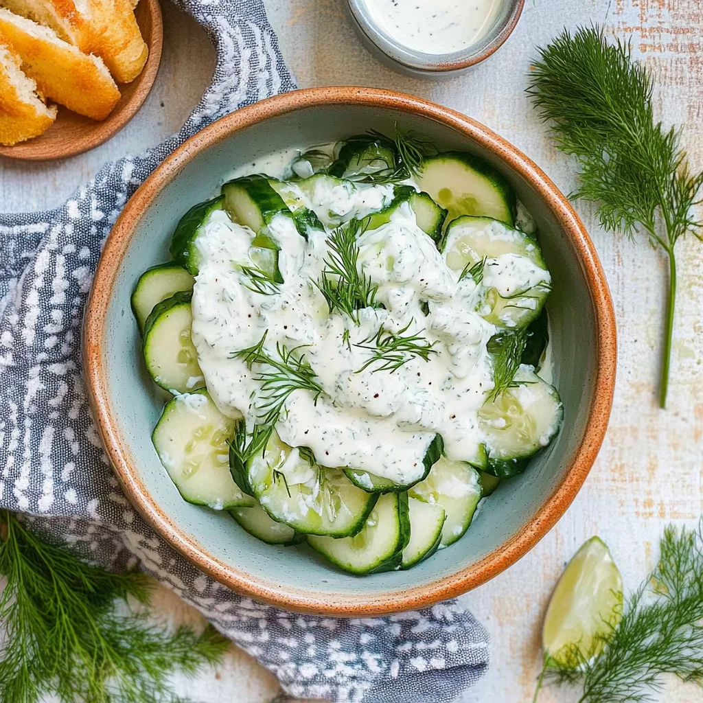 Gurkensalat mit Joghurt-Dressing: Erfrischend und cremig