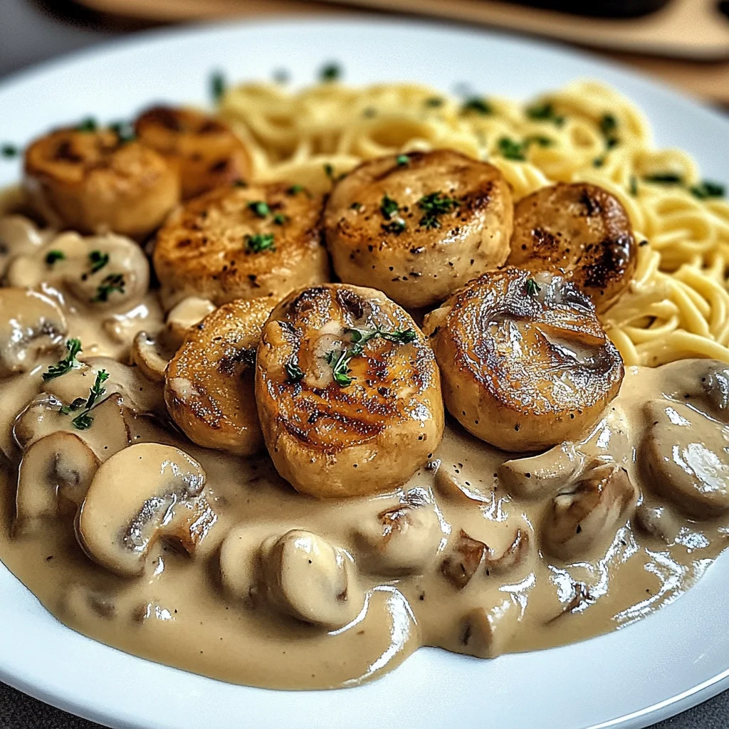 Medaillons in Champignon Rahmsoße mit Spätzle: Ein Genuss