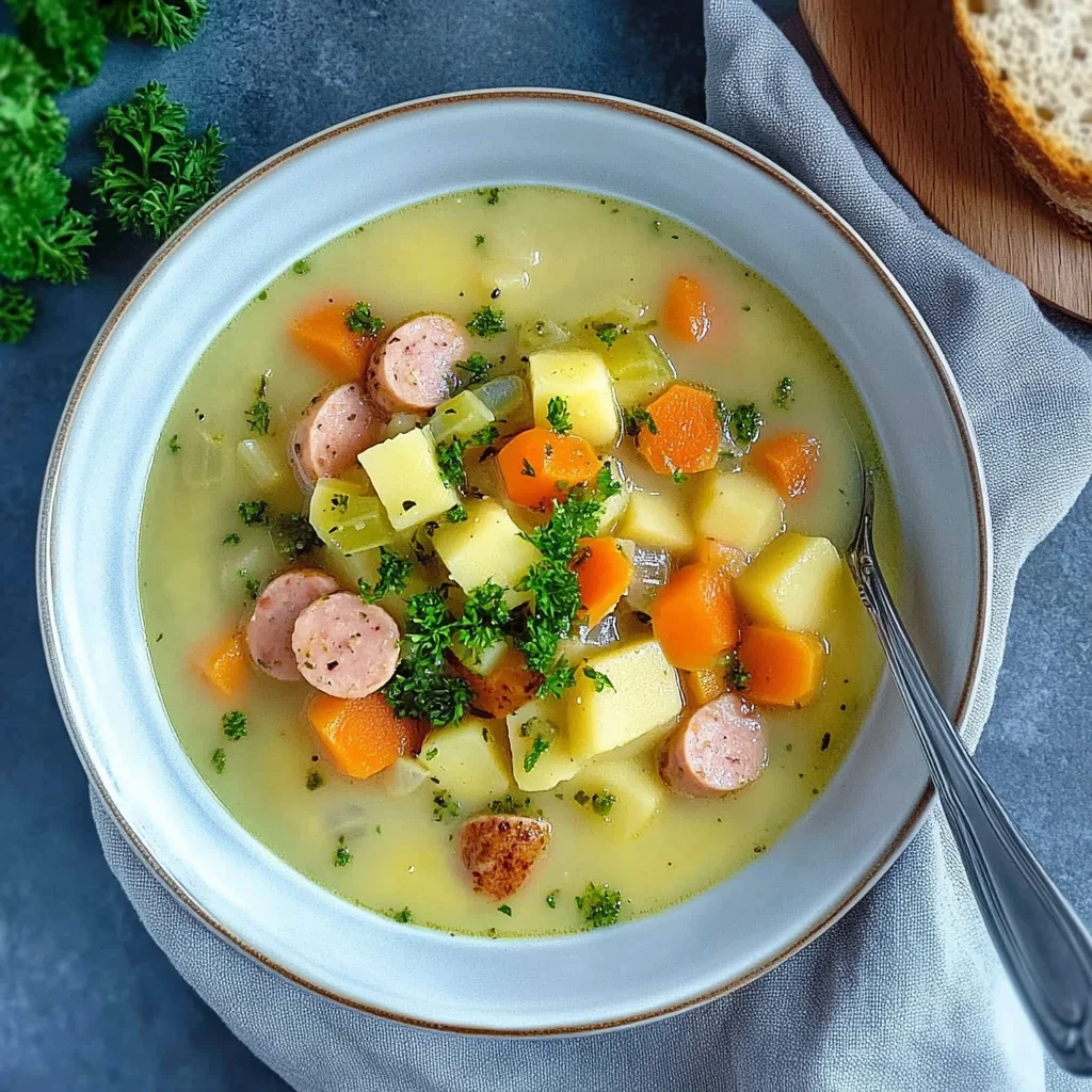 Omas Kartoffelsuppe mit Würstchen: Wärmend und herzhaft
