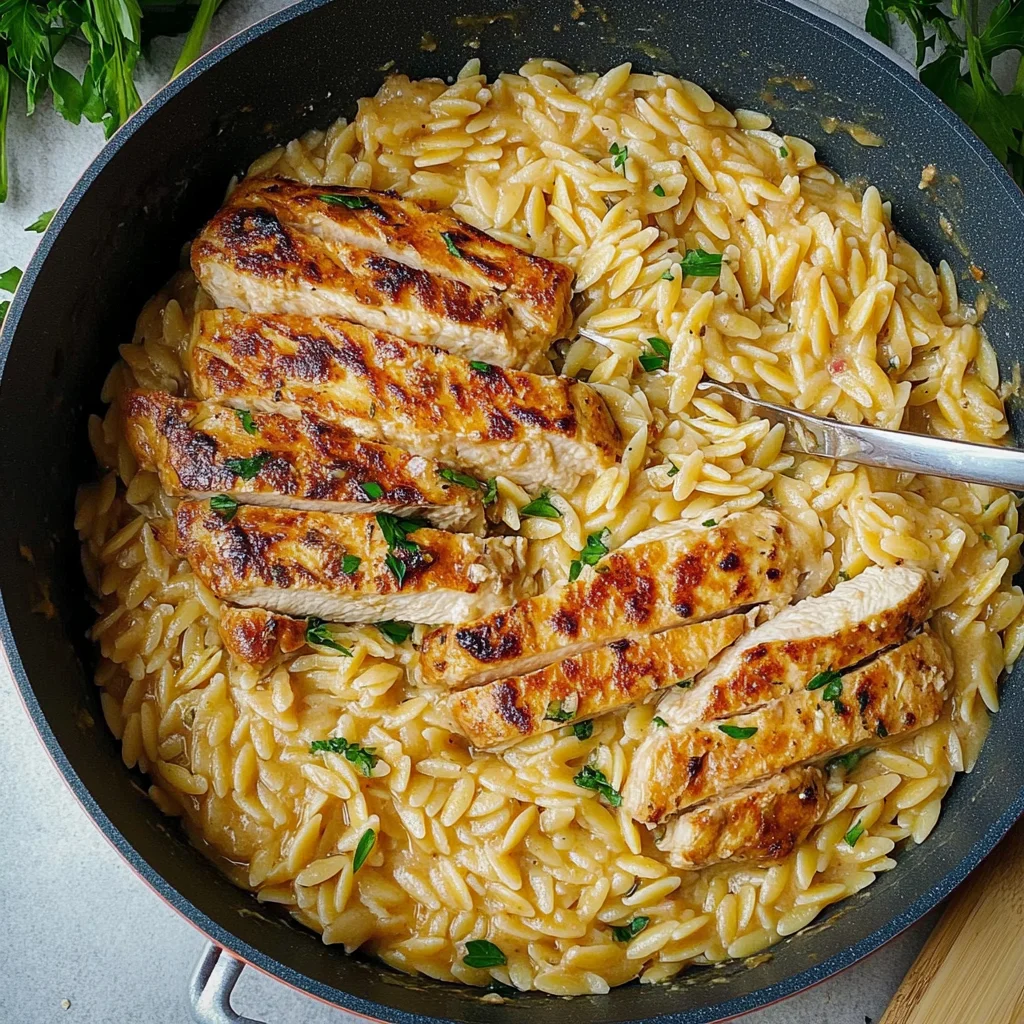 One Pot Orzo Pasta mit Hähnchen: Einfach unwiderstehlich …