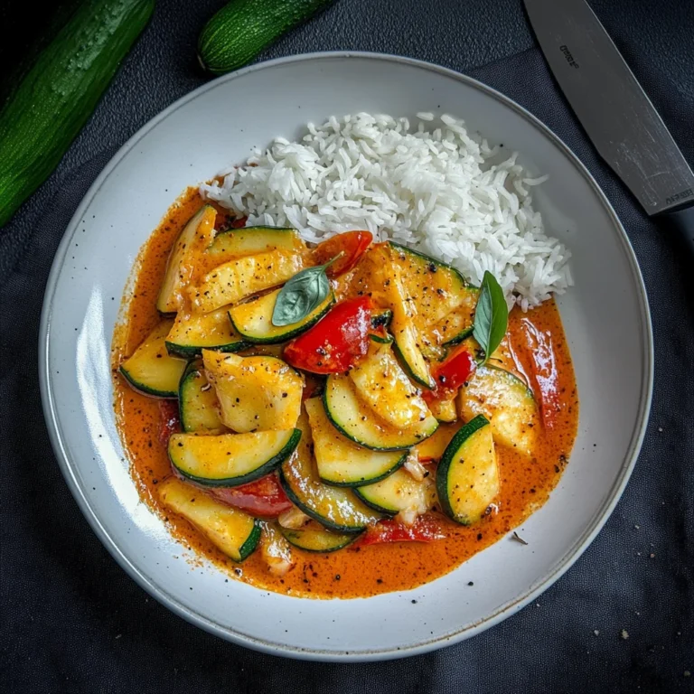 Paprika-Zucchini-Rahm-Hähnchen: Cremig und Verführerisch