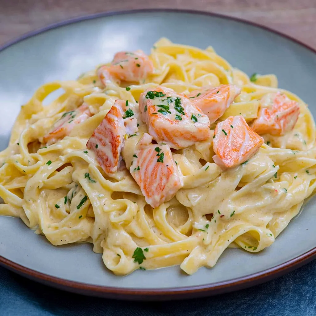 Pasta mit Lachs und Sahnesoße: Cremig und verführerisch
