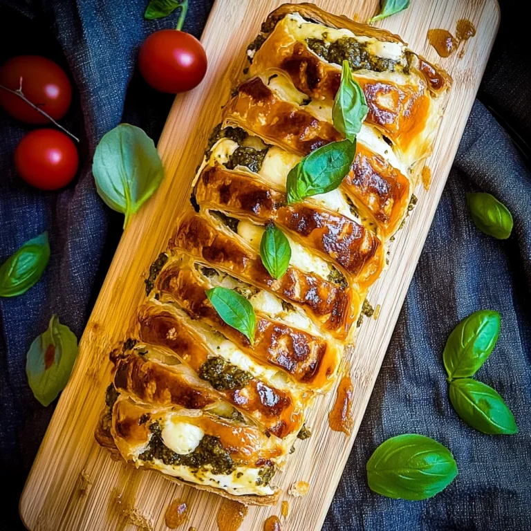 Pesto Strudel mit Tomate und Mozzarella: Schneller Genuss