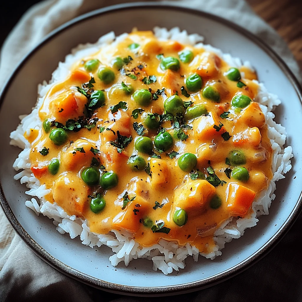 Reis mit Gemüse-Frischkäse-Sauce: Cremiger Genuss pur