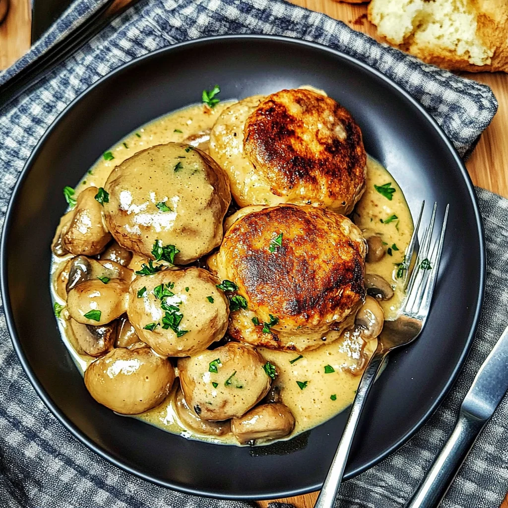 Semmelknödel auf Champignon-Rahm: Cremiger Genuss mit Put…