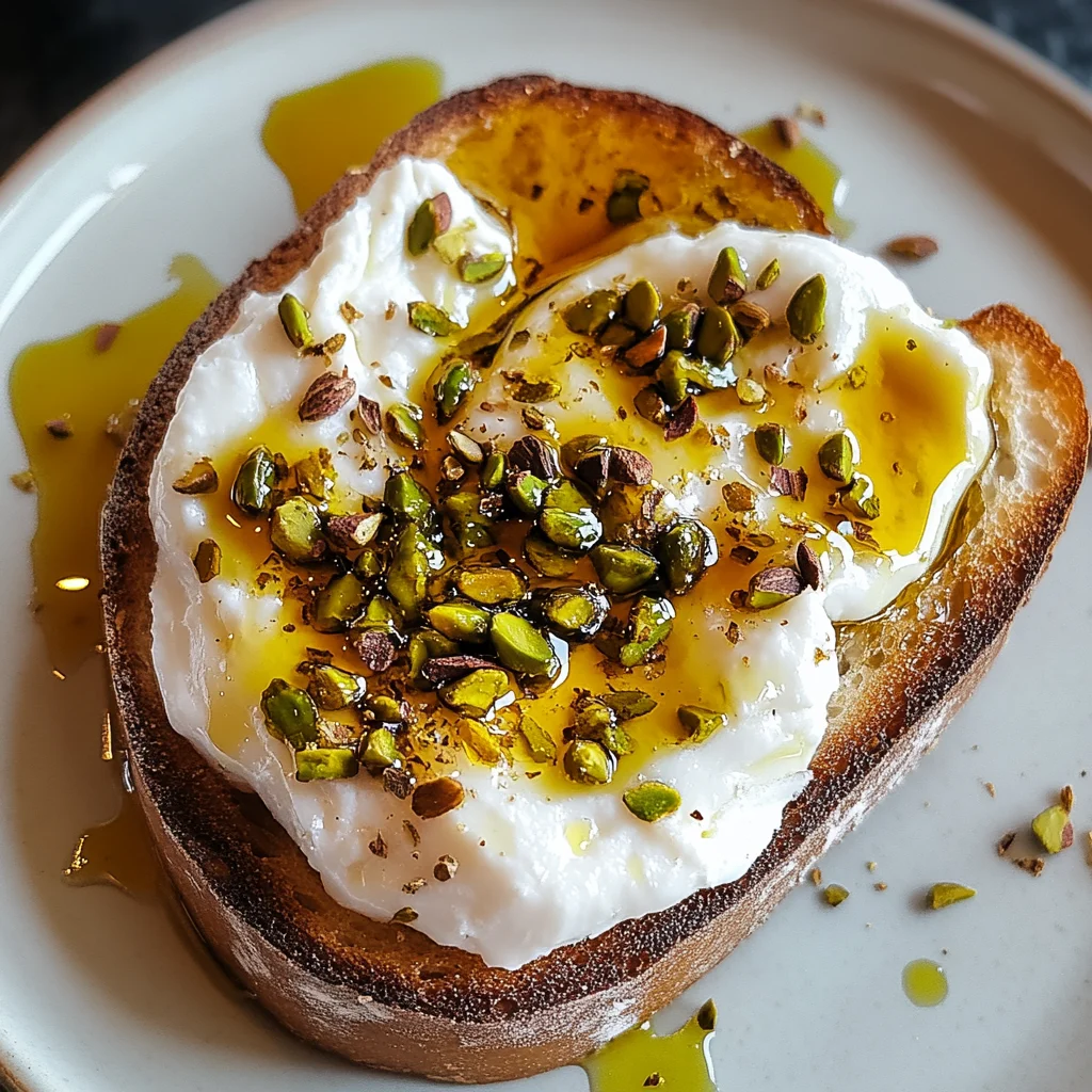 Burrata-Toast mit Pistazien und heißem Honig: Einfach him…